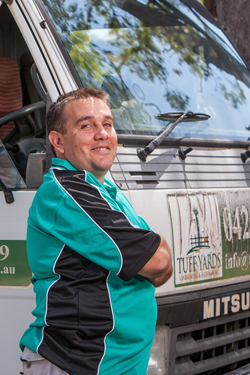 Stephan standing in front of his truck