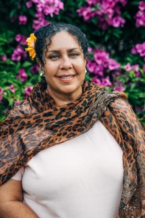 Flora Warrior. a Traditional Owner (Goemulgal people) who lives on Mabuiag Island in the Torres Strait.